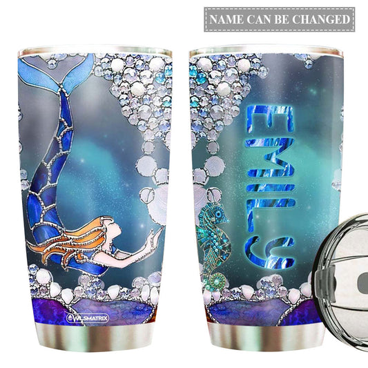 Mermaid Under Sea Personalized 20 Oz Tumbler