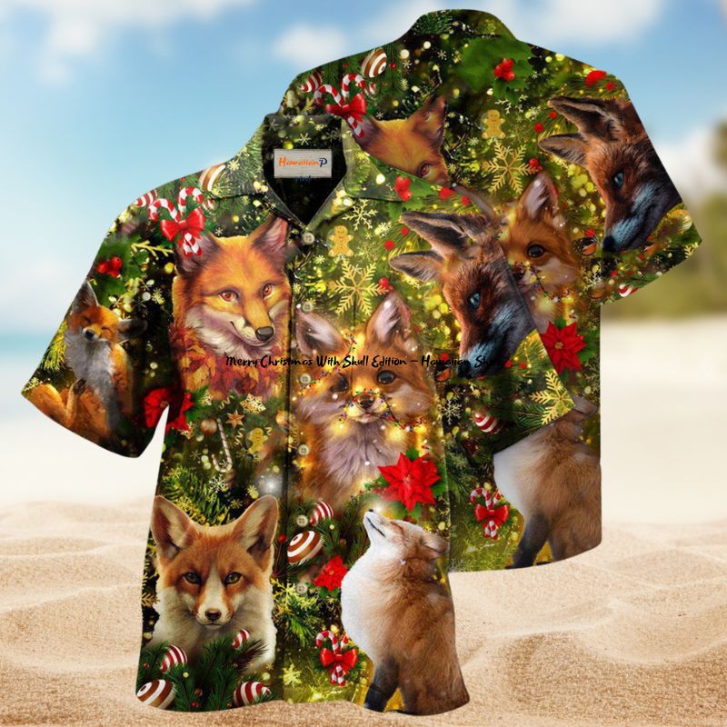 Merry Christmas Foxmas Edition – Hawaiian Shirt