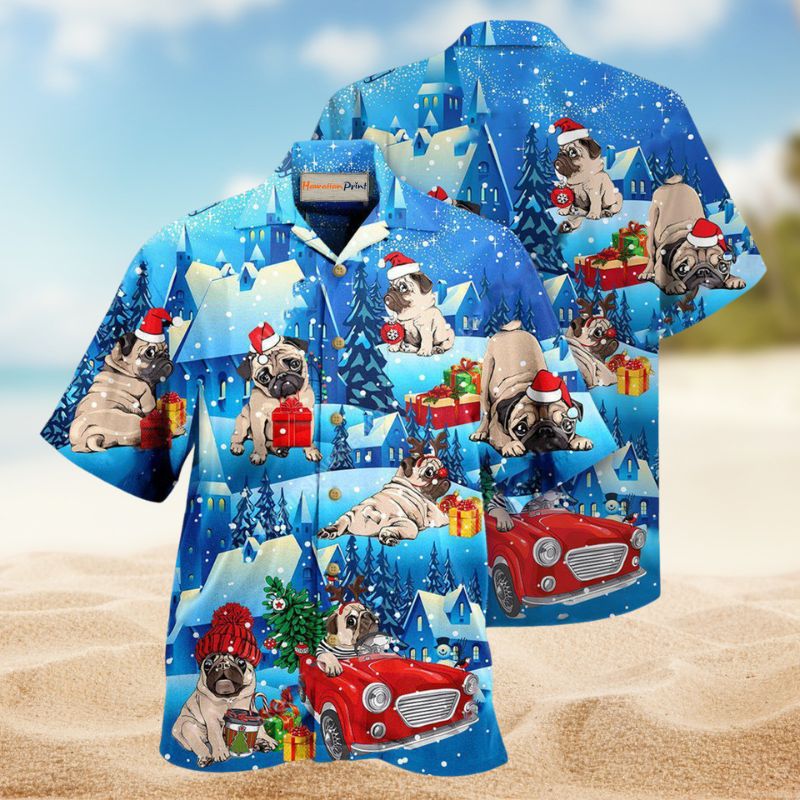 Merry Christmas With My Pug Edition – Hawaiian Shirt