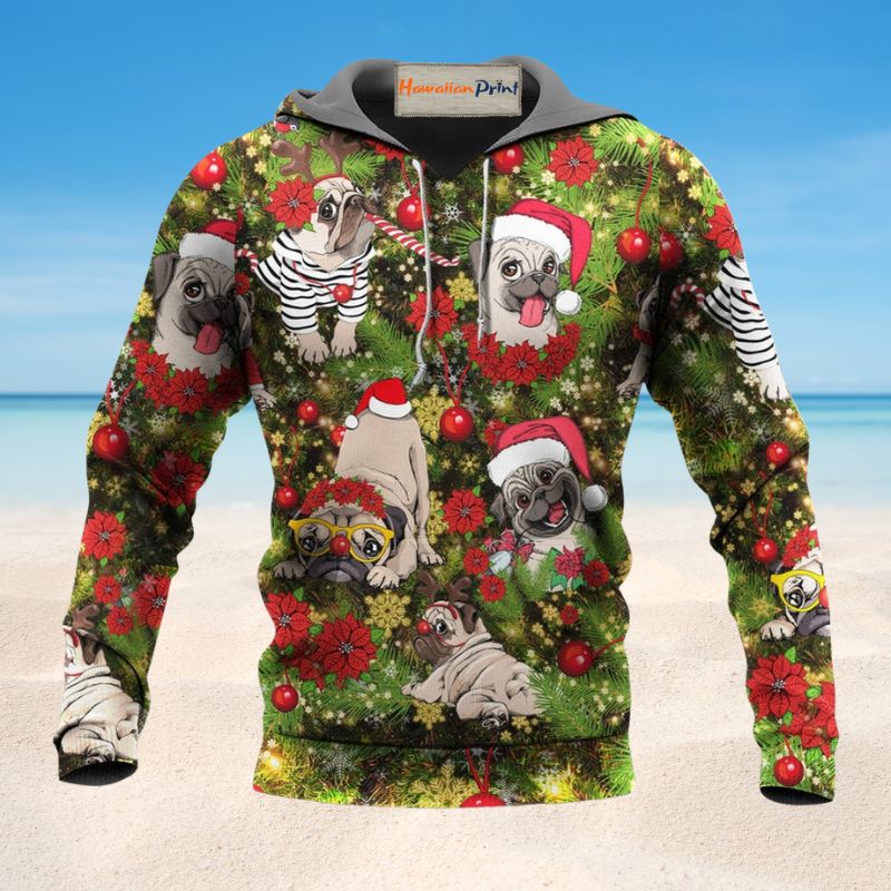 Merry Little Pugmas Christmas - 3D Hoodie