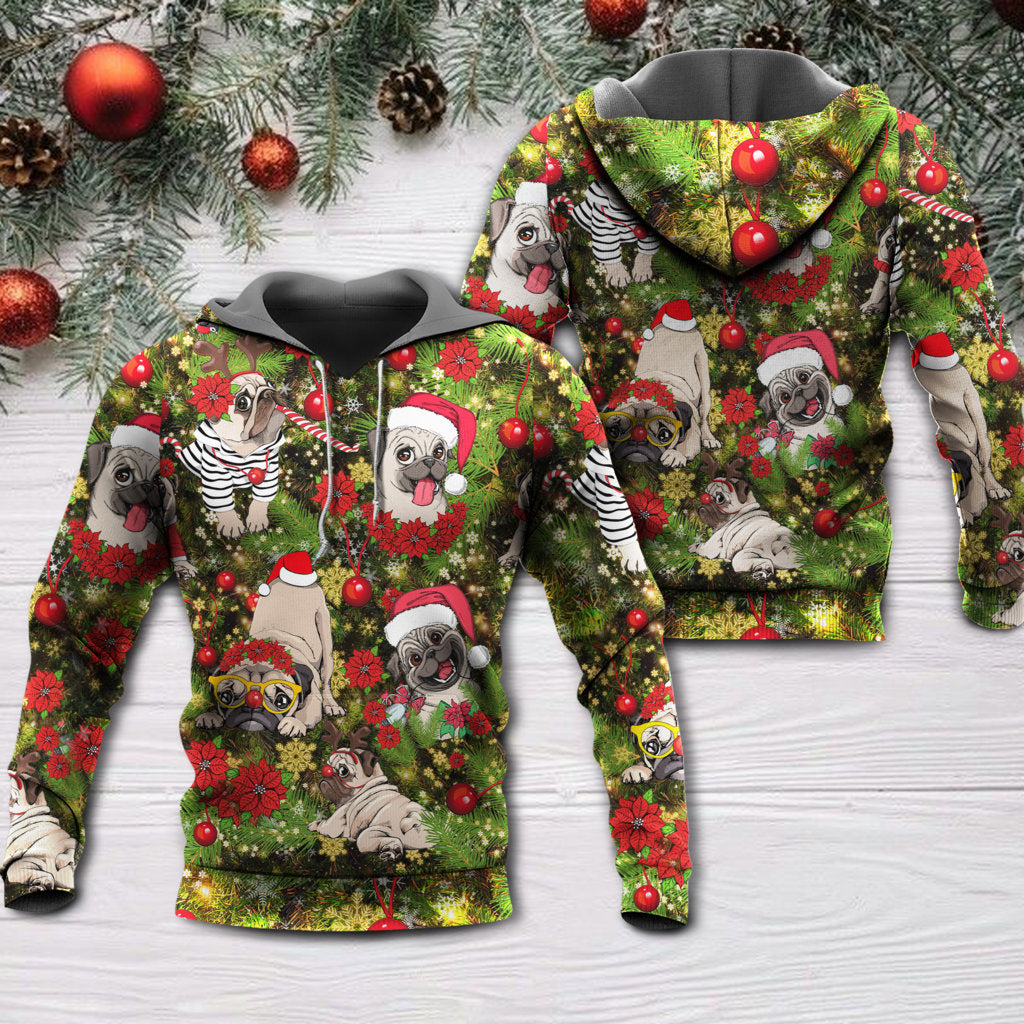 Merry Little Pugmas Christmas - 3D Hoodie
