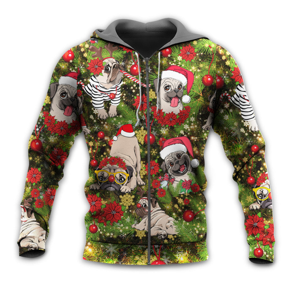Merry Little Pugmas Christmas - 3D Hoodie