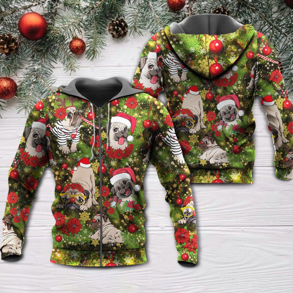 Merry Little Pugmas Christmas - 3D Hoodie