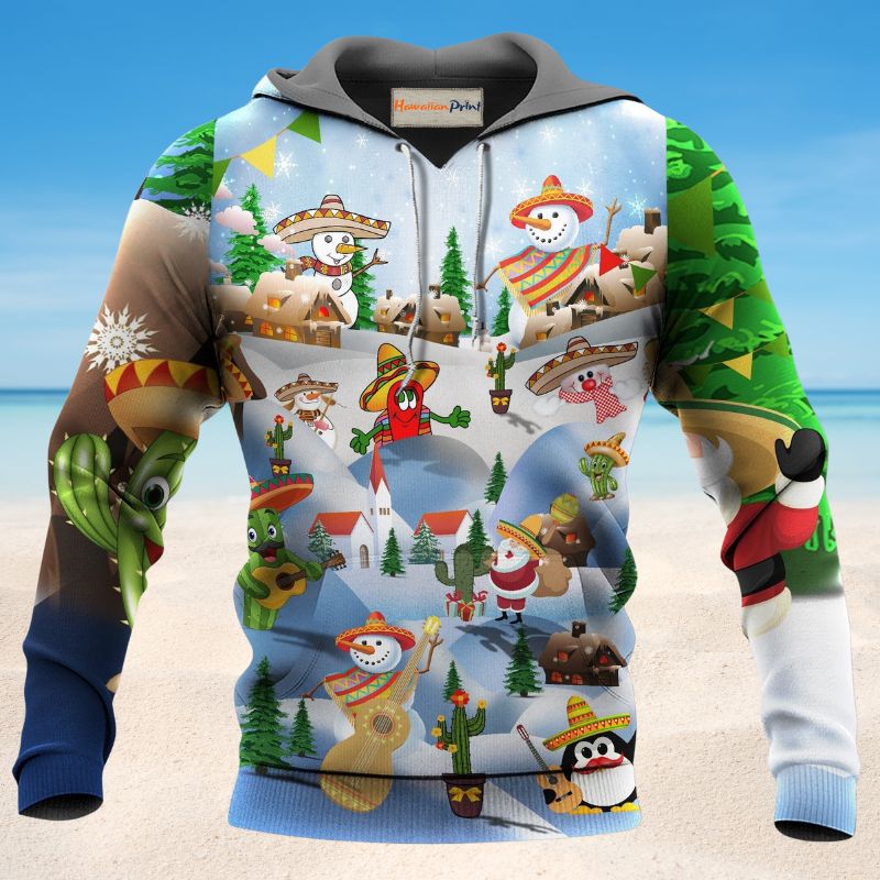 Mexican Merry Christmas Style - 3D Hoodie
