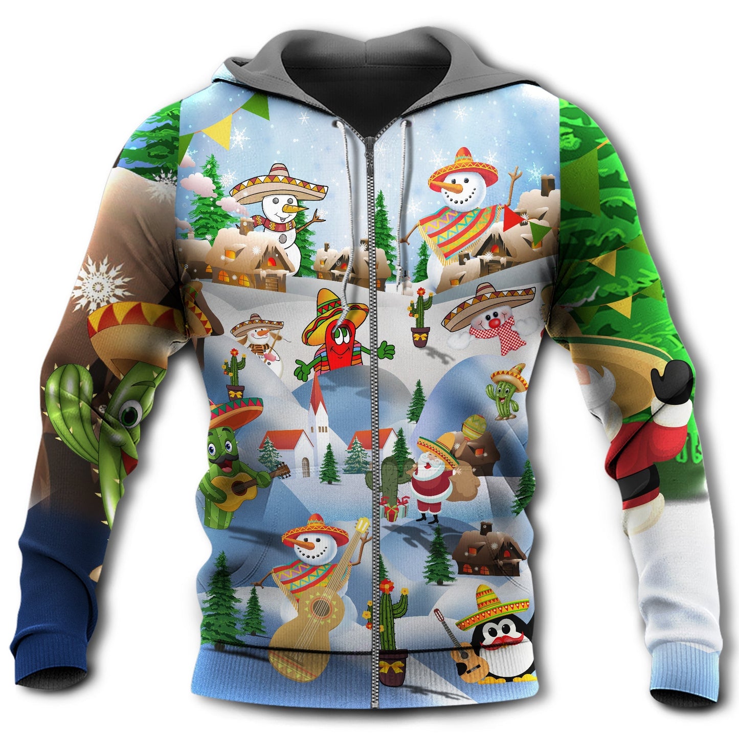 Mexican Merry Christmas Style - 3D Hoodie2