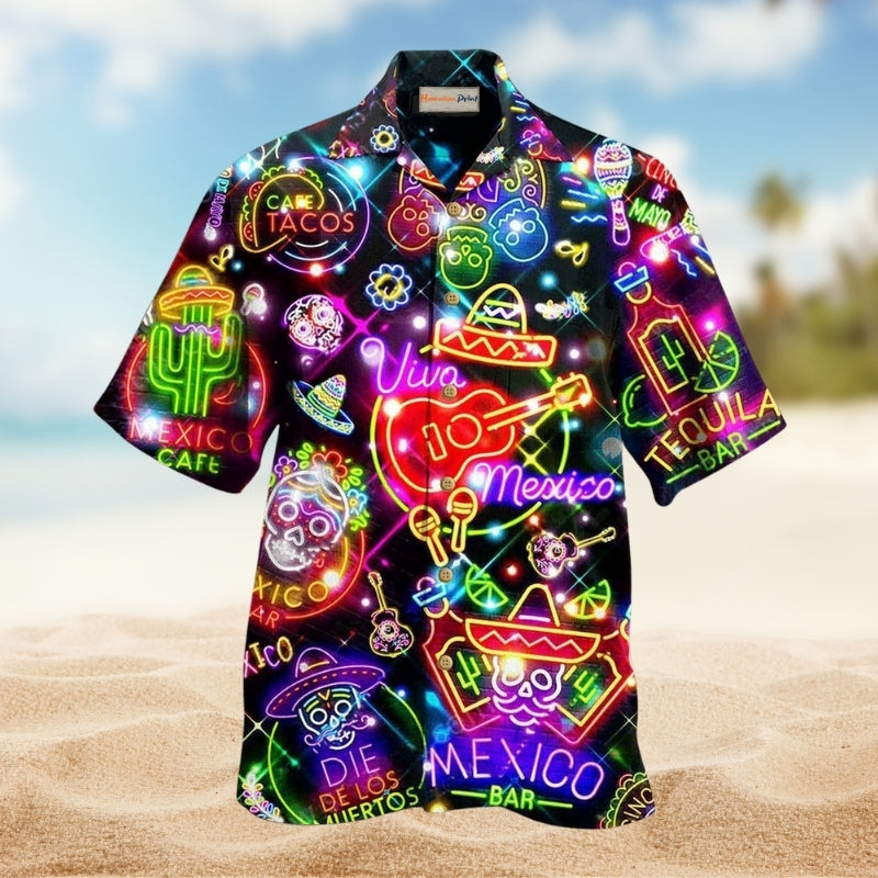 Mexico Neon Color Style Limited Edition – Hawaiian Shirt