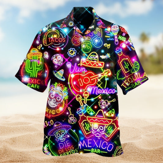 Mexico Neon Color Style Limited Edition – Hawaiian Shirt