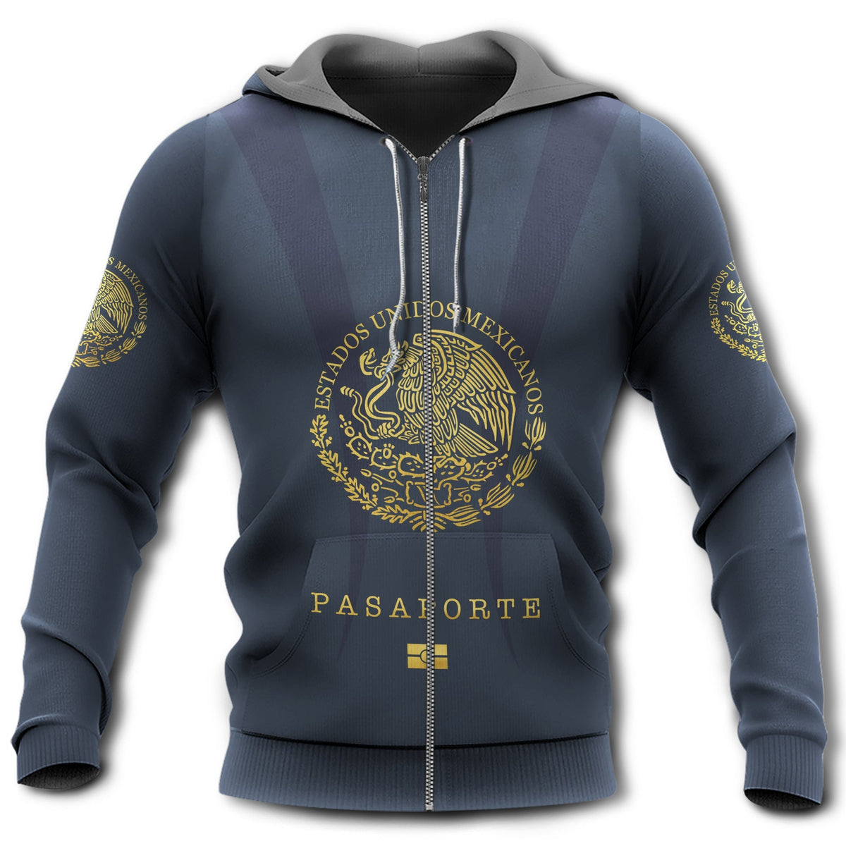 Mexico Passport Blue Style - 3D Hoodie