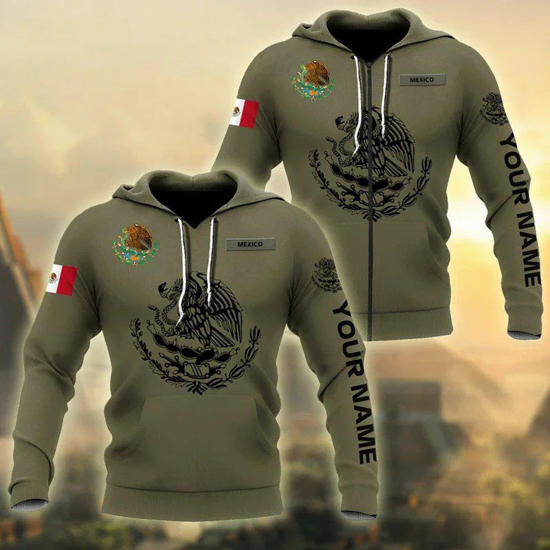 Mexico Sign Black Custom Name Art - 3D Hoodie