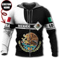 Mexico Symbol Black White Personalized - 3D Hoodie