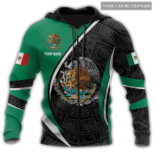 Mexico Green Theme Personalized - 3D Hoodie