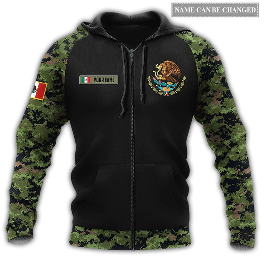 Mexico Symbol Black Personalized - 3D Hoodie
