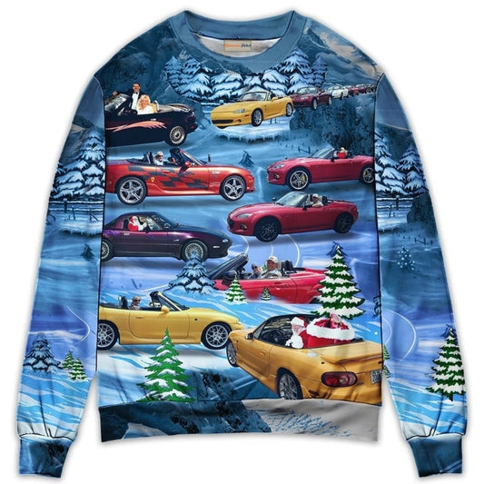 Miata Sports Car Enthusiast Style – Sweater - Ugly Christmas Sweater