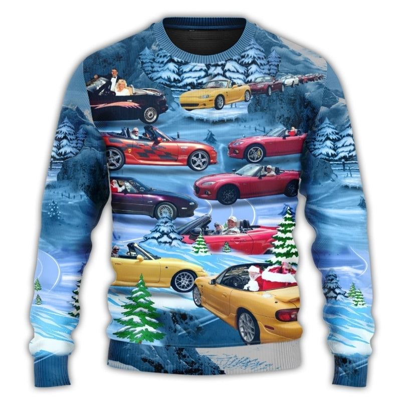 Miata Sports Car Enthusiast Style – Sweater - Ugly Christmas Sweater