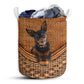 Miniature Pinscher Dog Rattan Texture - Laundry Basket - Owls Matrix LTD