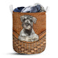 Miniature Schnauzers Dog Rattan Teaxture - Laundry Basket - Owls Matrix LTD
