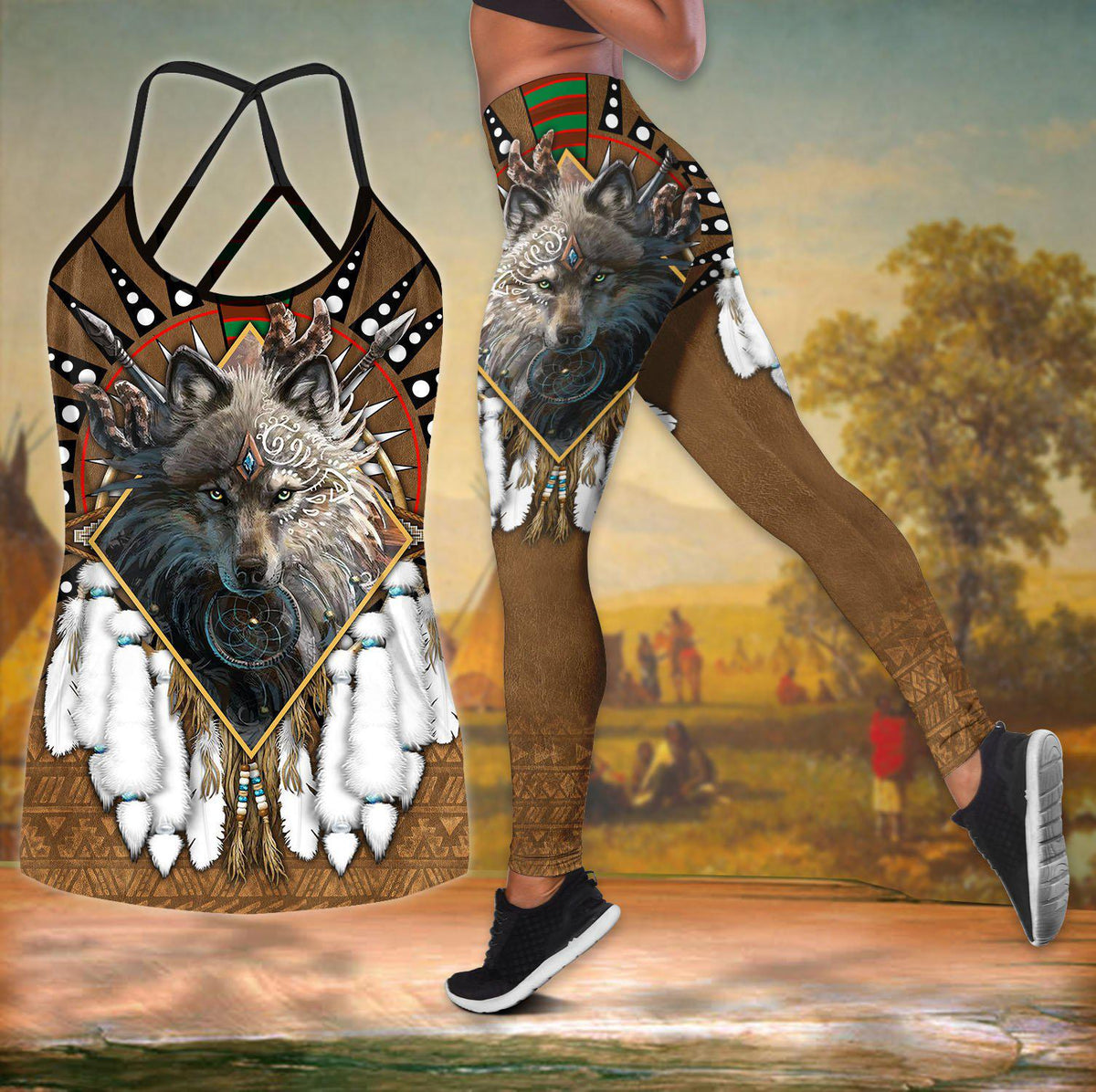Native Wolf Dreamcatcher Limited Edition – Hollow Tank Top