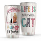 Cat Fur Mama Life Is Better With Cats Personalized 20 Oz Tumbler
