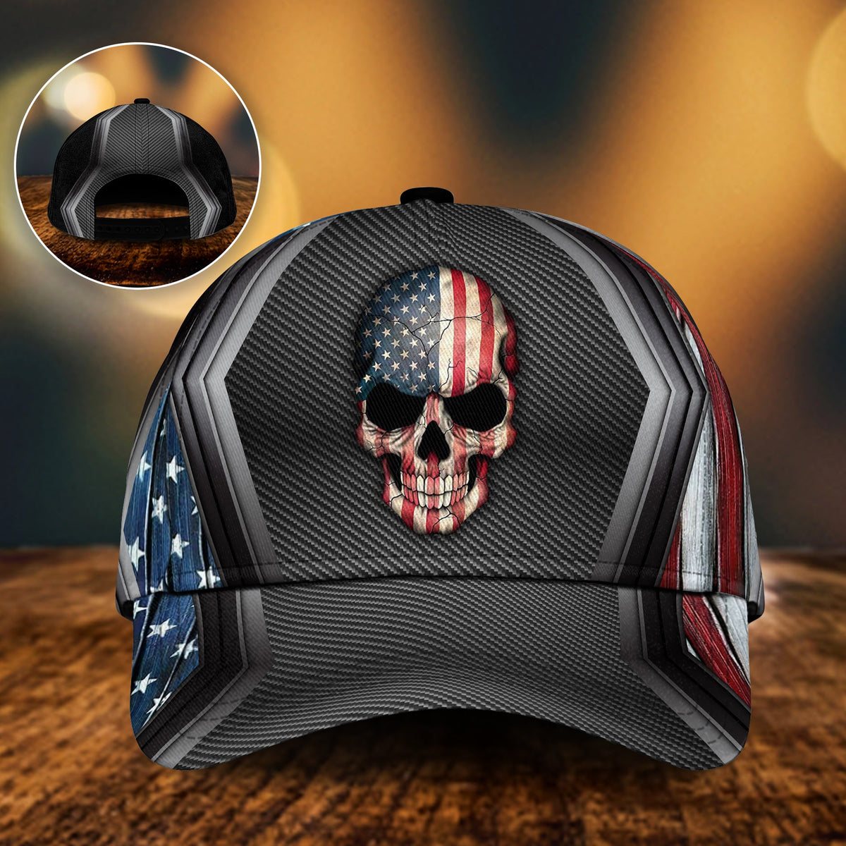 American Skull Metal Style – Classic Cap