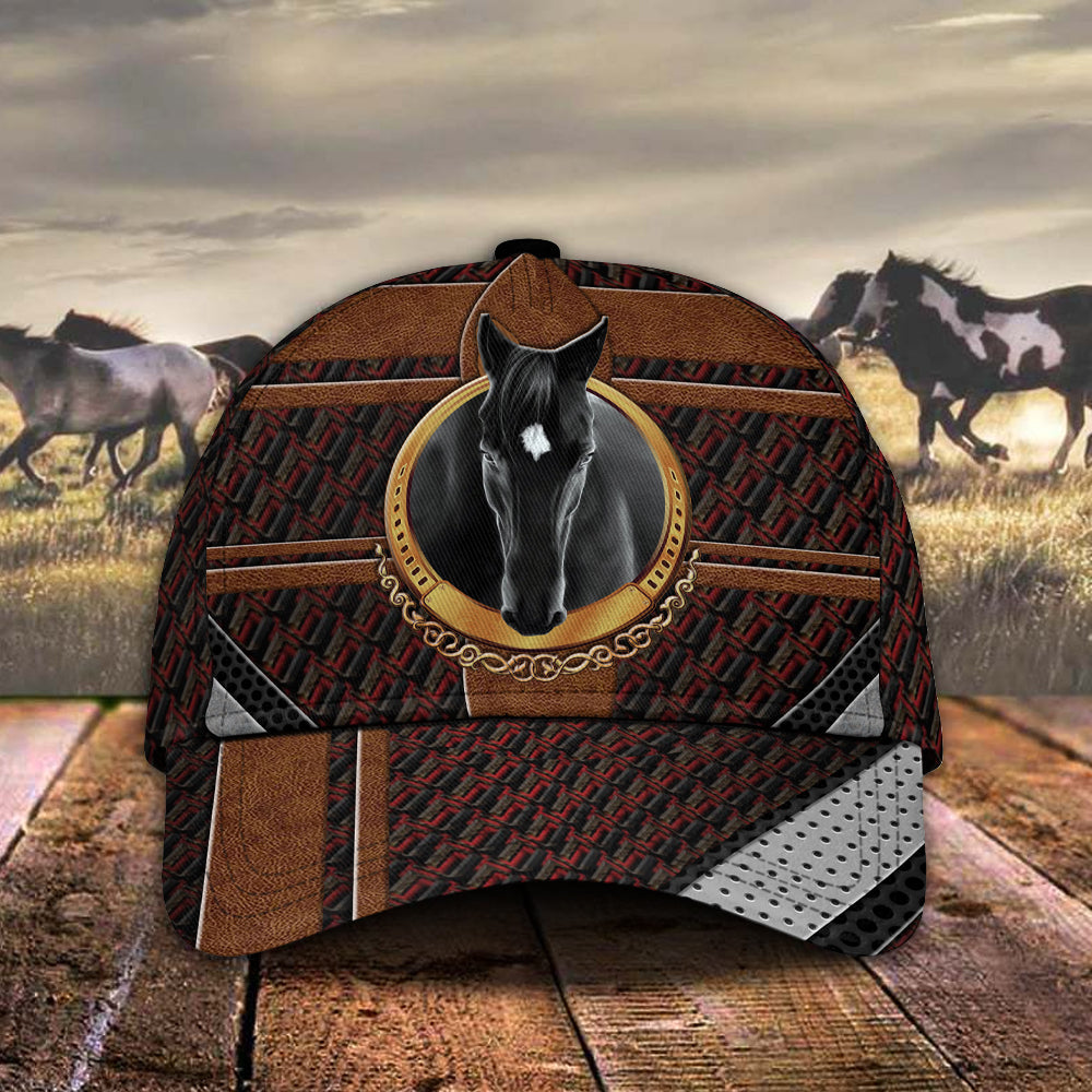 Black Horse Animal Nature Style – Classic Cap