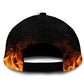 Skull On Fire Flame Style – Classic Cap