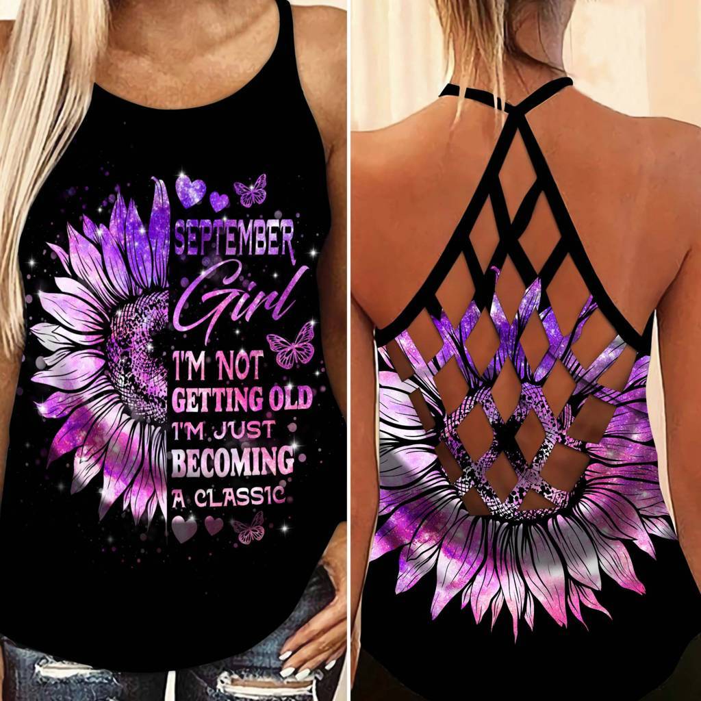 September Girl Sunflower – Hollow Tank Top