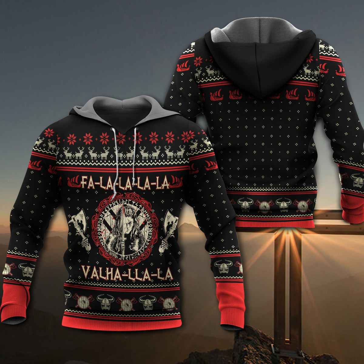 Viking Shieldmaiden Holiday Humor Style - 3D Hoodie