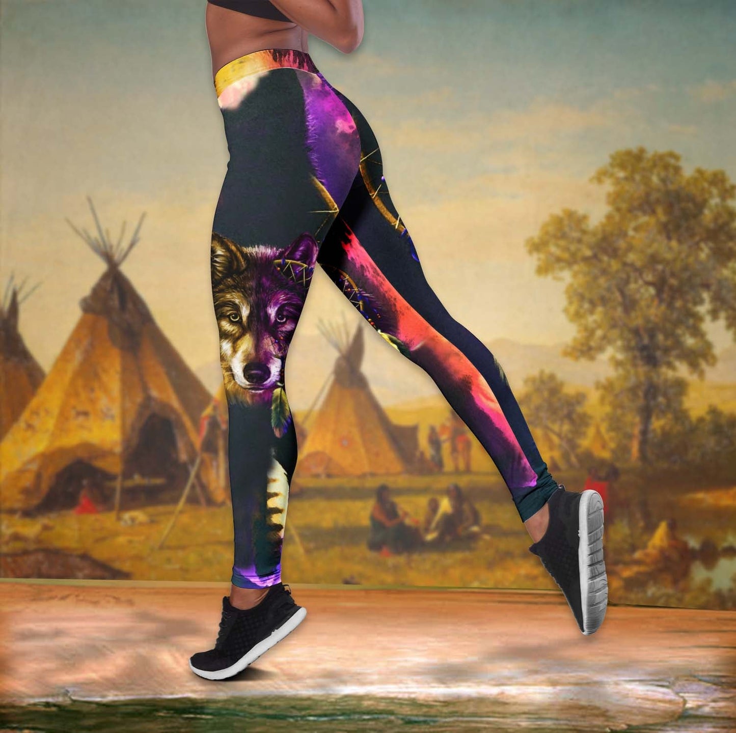 Native Wolf Purple Limited Edition – Hollow Tank Top