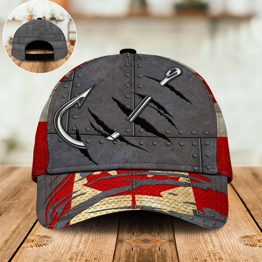 Canada Fishing Hook 3D Design – Classic Cap