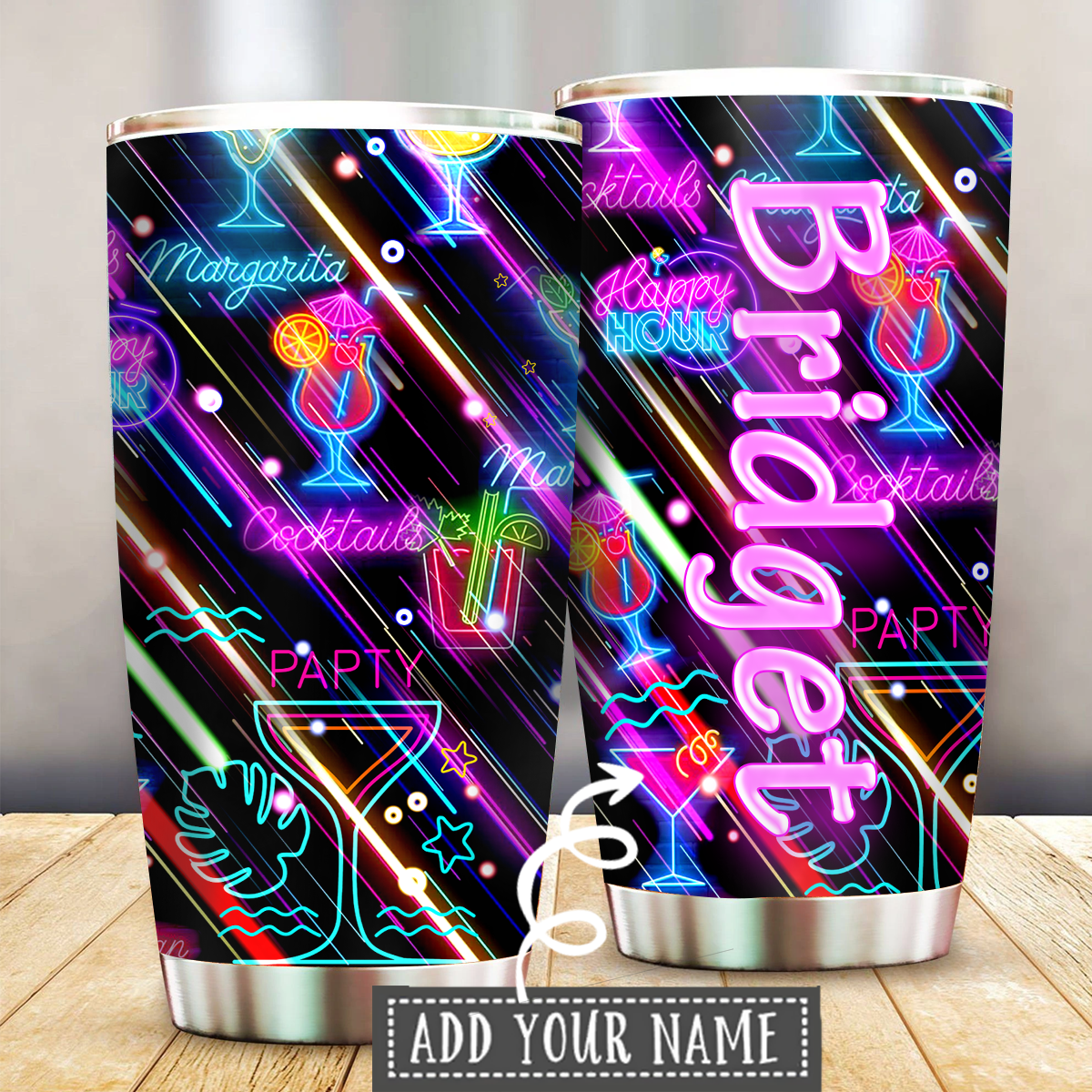 Summer Drink Summer Vibes Personalized 20 Oz Tumbler For Hot Cold Drinks And Travel