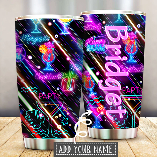 Summer Drink Summer Vibes Personalized 20 Oz Tumbler For Hot Cold Drinks And Travel