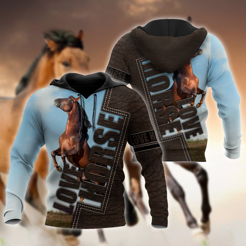 Horse Love 3D Printed Art – 3D Hoodie