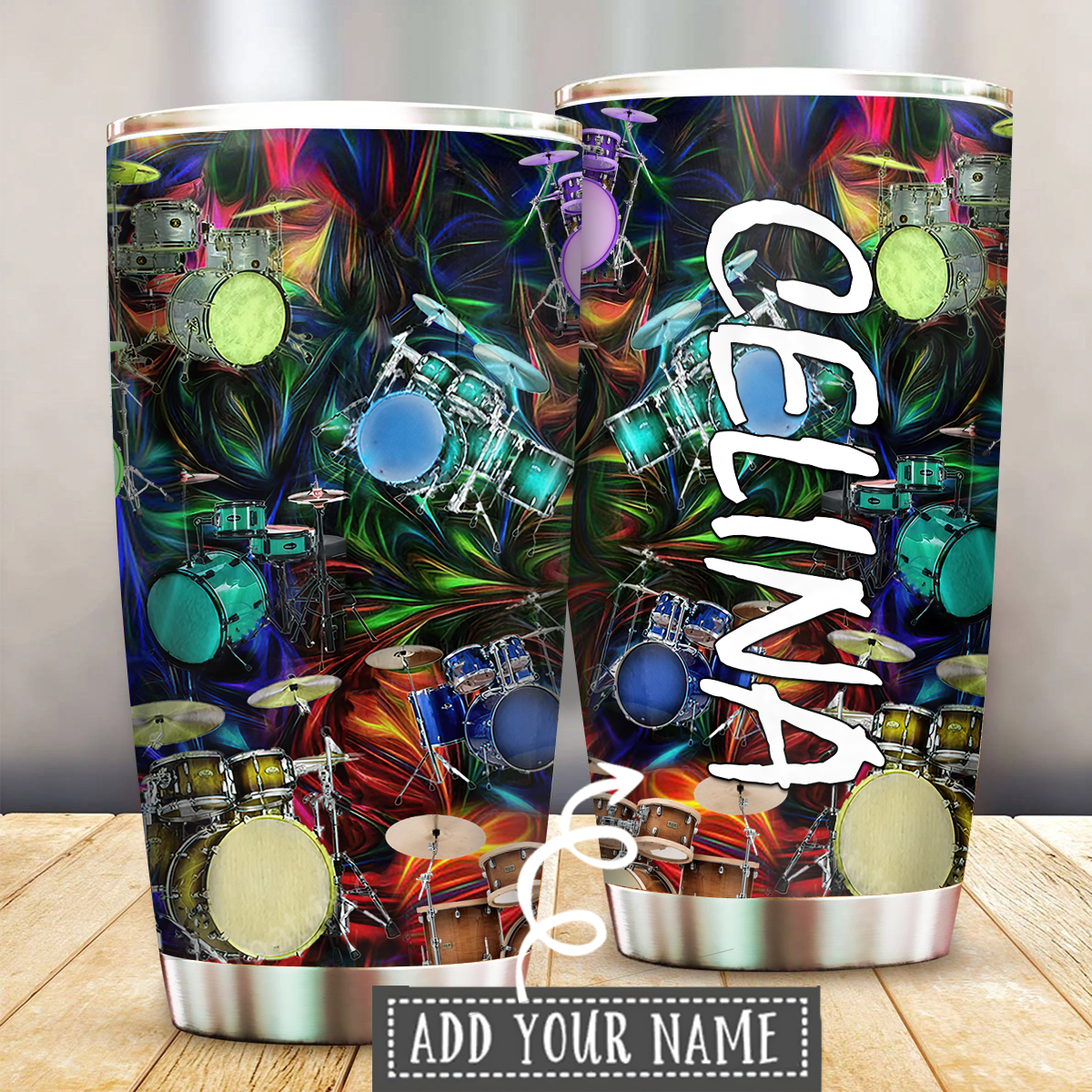 Drum Music Is My Soul Personalized 20 Oz Tumbler