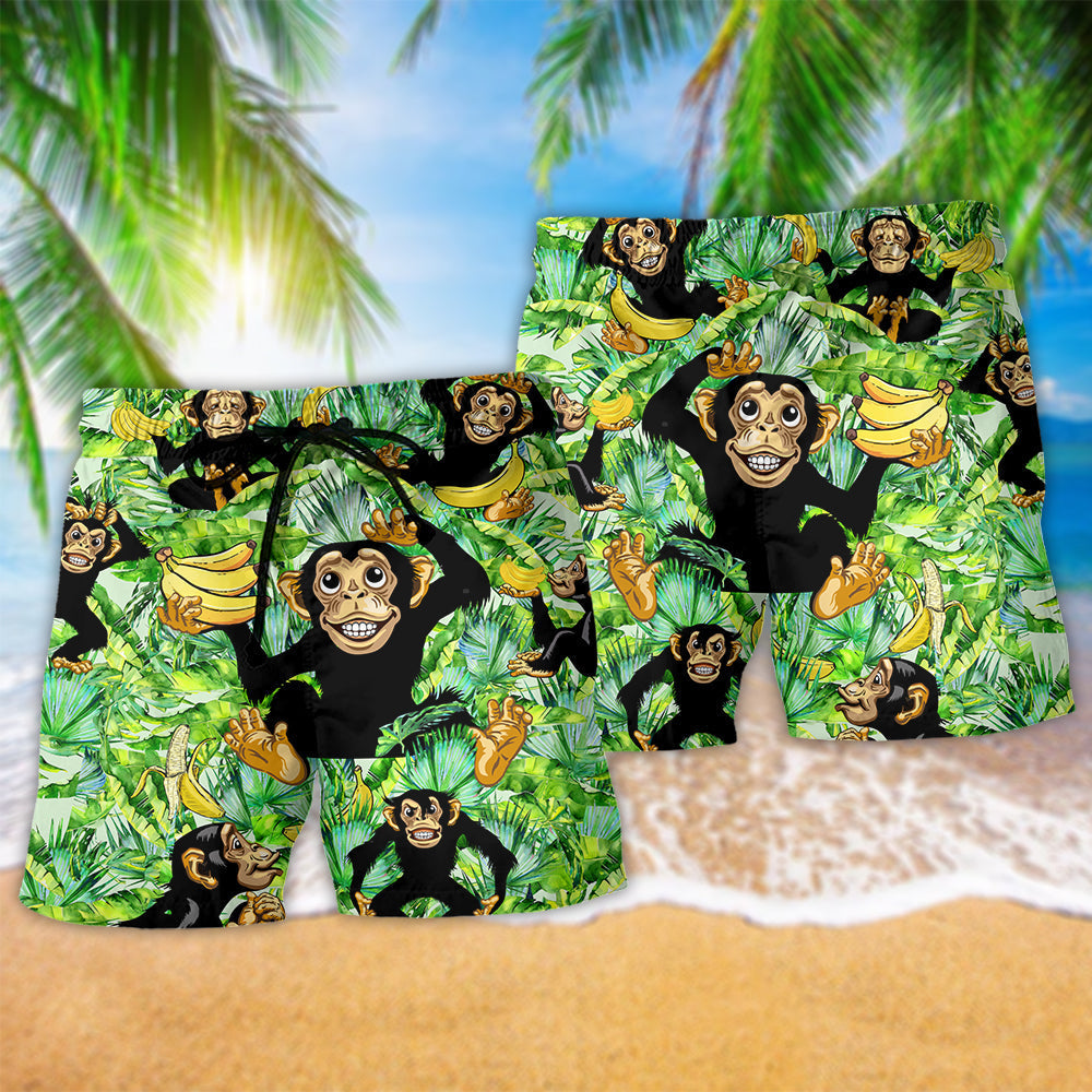 Monkey Banana Tropical Love – Beach Short