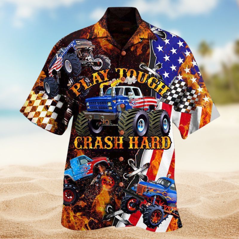 Monster Truck Play Tough Crash Hard Edition – Hawaiian Shirt