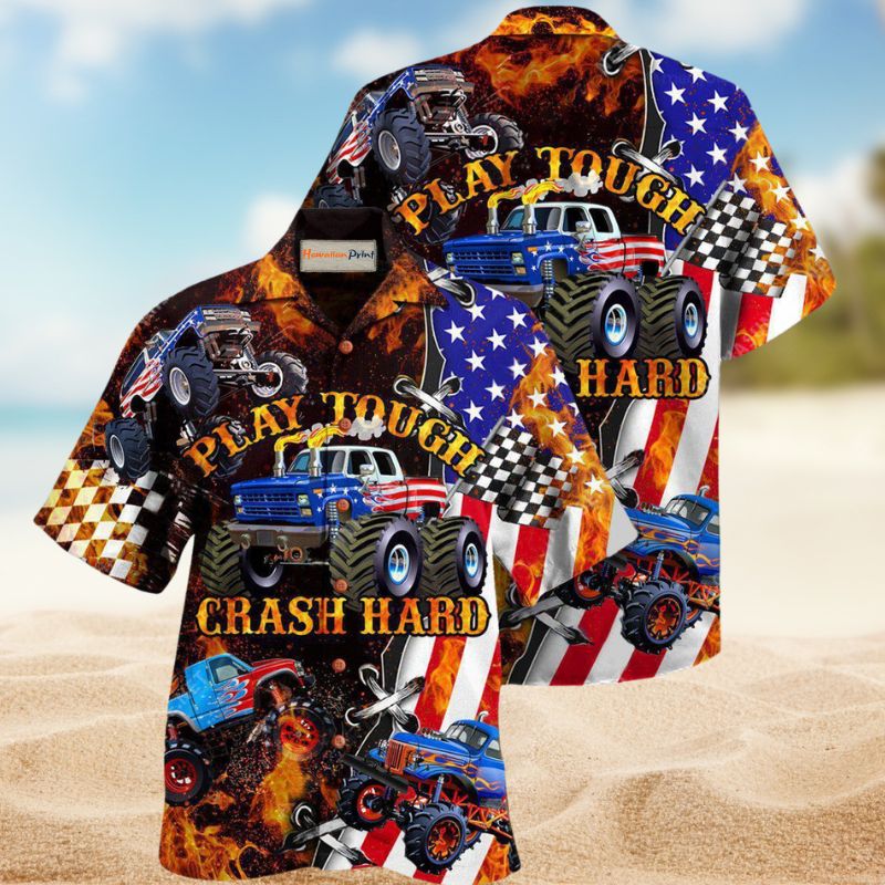 Monster Truck Play Tough Crash Hard Edition – Hawaiian Shirt