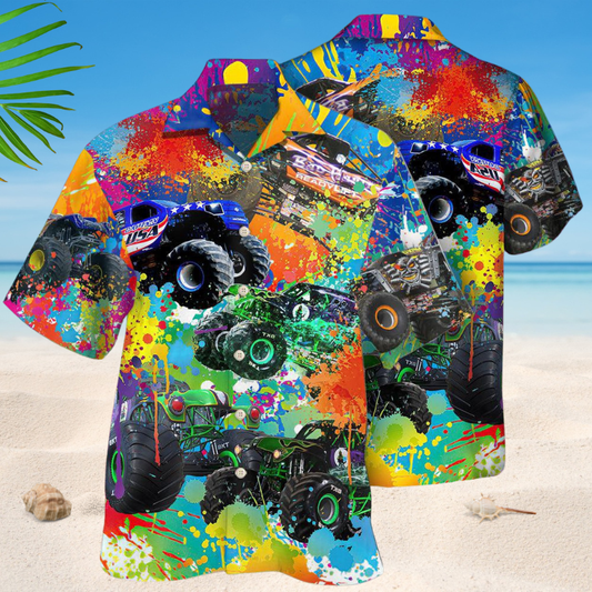 Monster Truck Colorful Style – Hawaiian Shirt