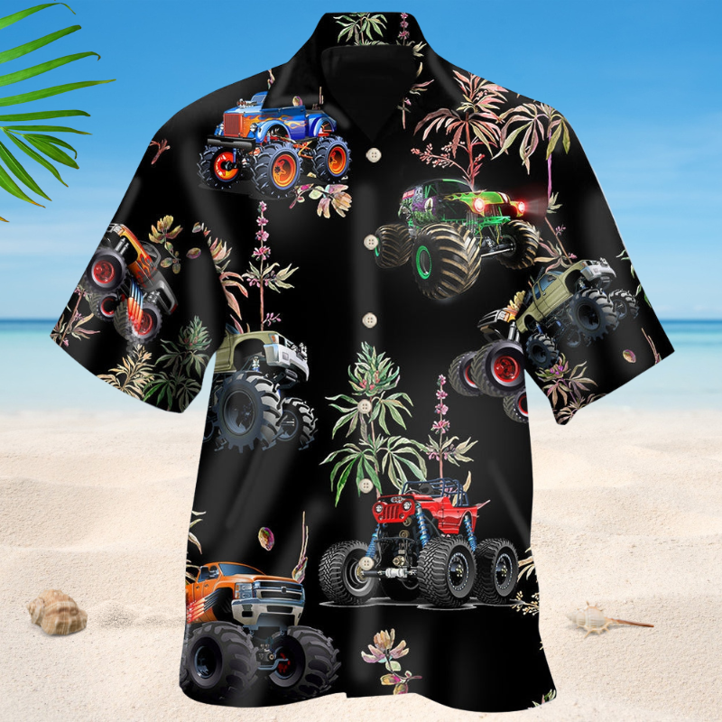 Monster Truck Tropical Style – Hawaiian Shirt