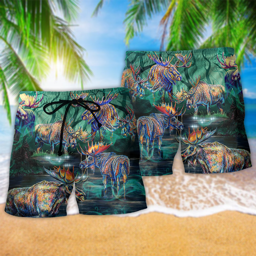 Life Better With A Moose Art – Beach Short