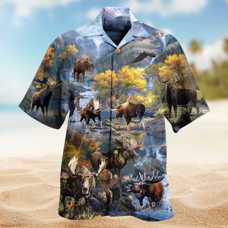 Moose Make Me Happy Edition – Hawaiian Shirt
