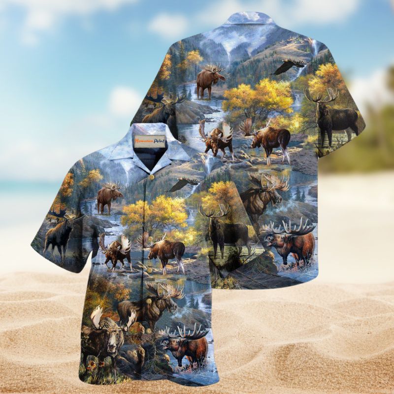 Moose Make Me Happy Edition – Hawaiian Shirt