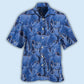 Blue Moose Artistic Wildlife Design – Hawaiian Shirt