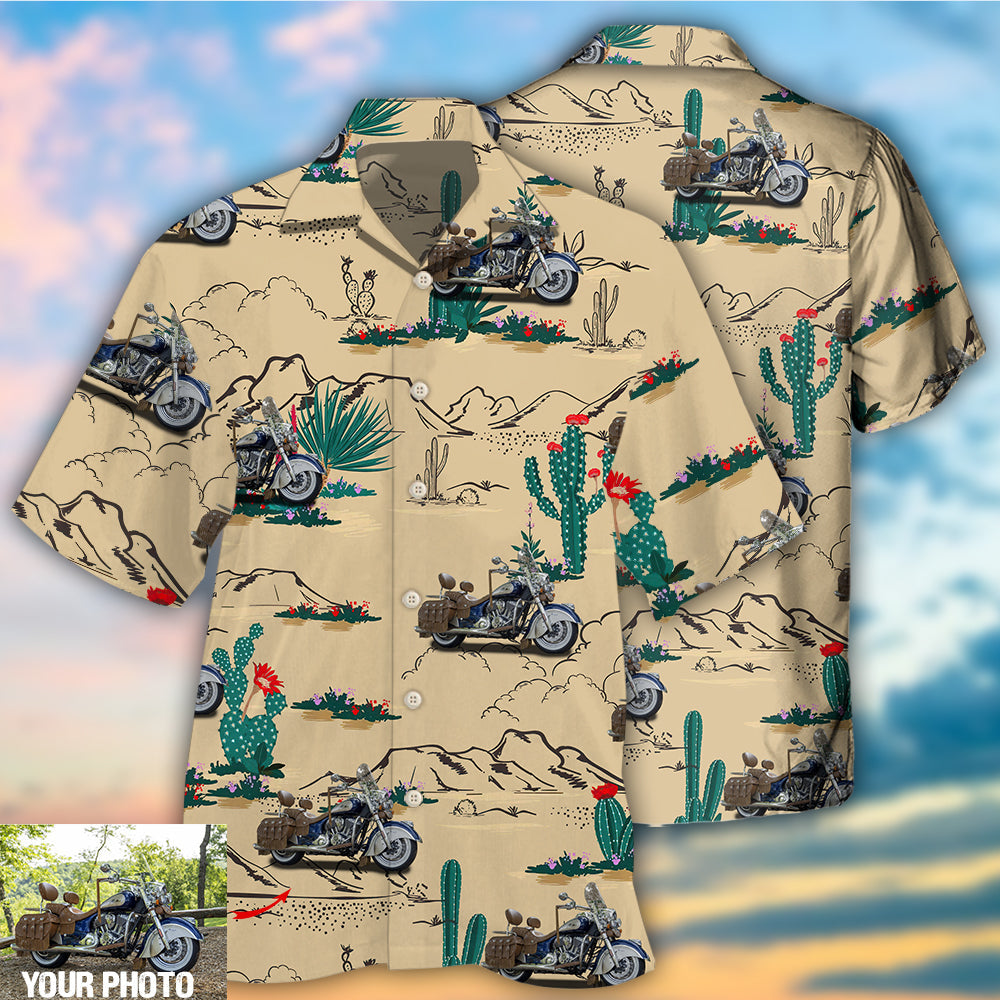 Motorcycle Desert Custom Photo Style – Hawaiian Shirt