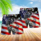 Motorcycle Independence Day - Beach Short - Owls Matrix LTD