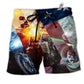 Beach Short / Adults / S Motorcycle Independence Day America - Beach Short - Owls Matrix LTD