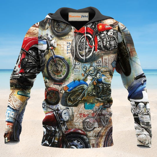 Motorcycle Is My Life Quote - 3D Hoodie