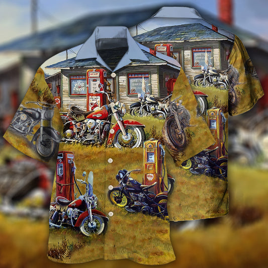Motorcycle Vintage Shop Style – Hawaiian Shirt