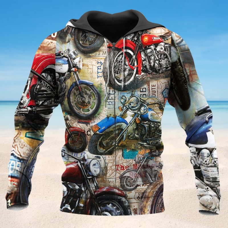 Motorcycle Is My Life Quote - 3D Hoodie2