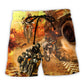 Motorcycle Cool Road Graphic – Beach Short