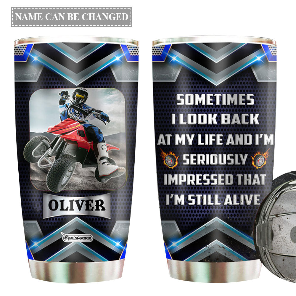Motorsport I Am Still Alive Personalized 20 Oz Tumbler For Coffee Travel And Daily Use
